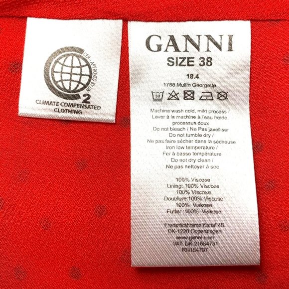 NWT GANNI Mullin Georgette Dress - Picture 8 of 10